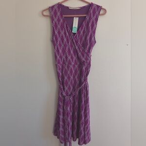 Purple Sleeveless Wrap Dress